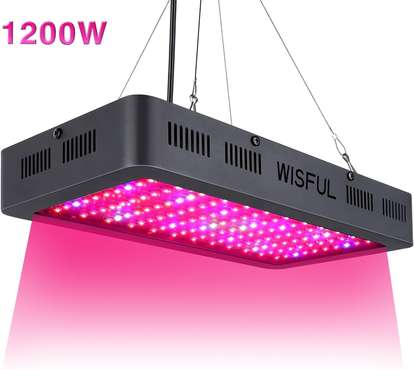 Led Grow Light Full Spectrum 1200W, Double Chips Growing Lamps with UV & IR Indoor Plants Grow Lights with Protective Sunglasses for Greenhouse Hydroponic Veg and Flower