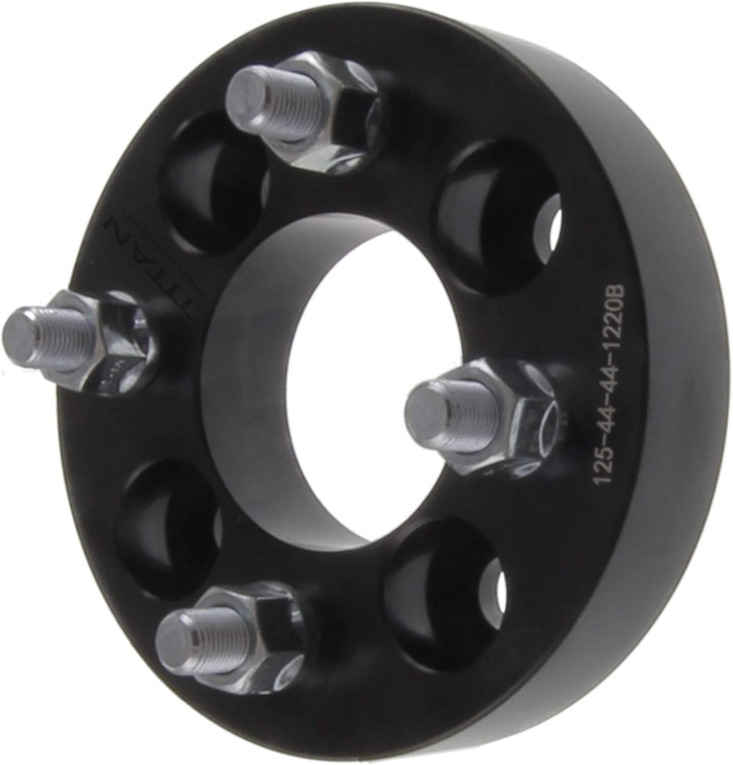 1.25" Golf Cart Wheel Spacers - Wider Stance, Increased Clearance, Fits EZ GO Fits EZGO Fits Club Car Golf Cart - 1.25 Inch (32mm), 4x4, 1/2x20 Studs - Pair of 2 Spacers - Black