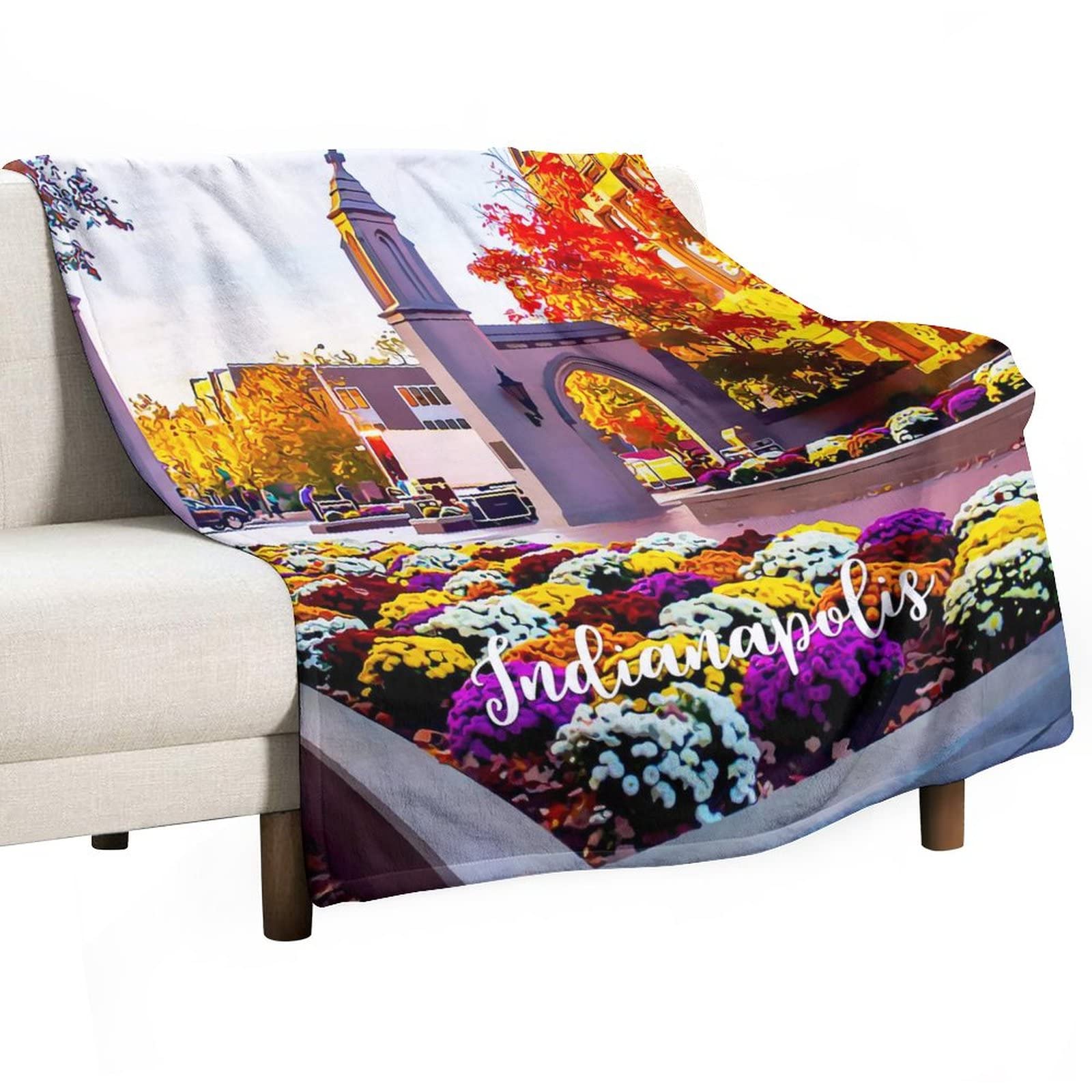 Couverture de lit polaire Indianapolis, un plaid doux pour maman et papa