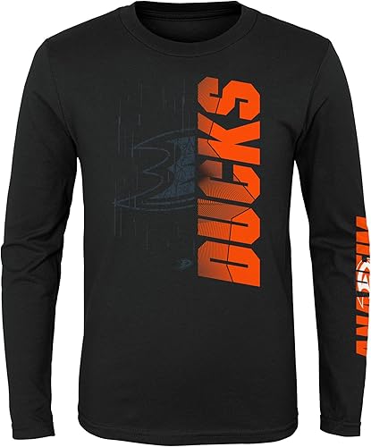 Outerstuff NHL Teams - Camiseta de algodón de manga larga con logotipo y logotipo para niños (8-20)