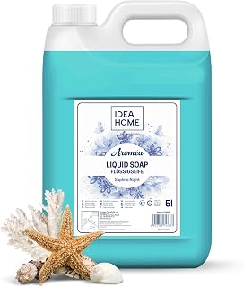 IDEA HOME AROMÉA Sapone Liquido Mani Sapphire Night – Tanica Ricarica 5 L – per Dispenser Manuali e Automatici – Uso Professionale e Domestico