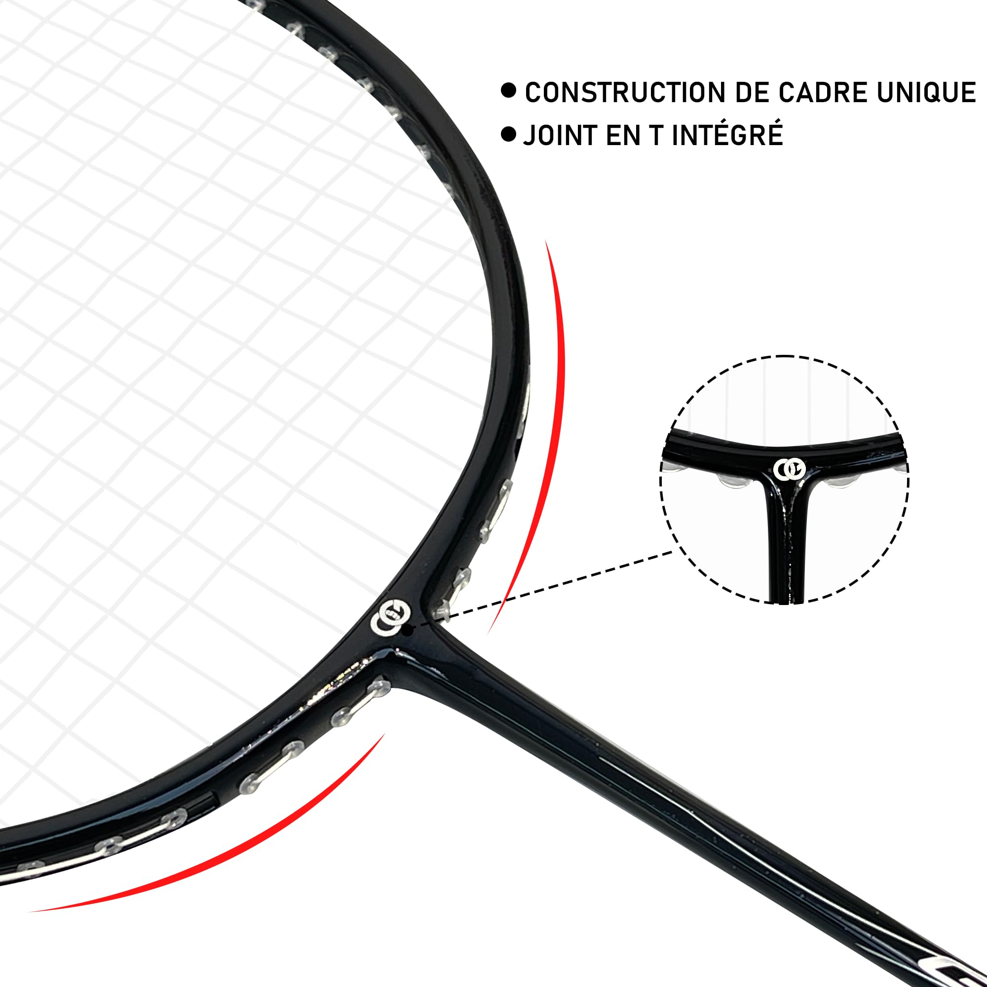 OGEENIER Raquette Badminton Adulte,Raquette Badminton pour 2 Personnes | OGEENIER Badminton Set Complet Légère - tête légère, idéale débutants