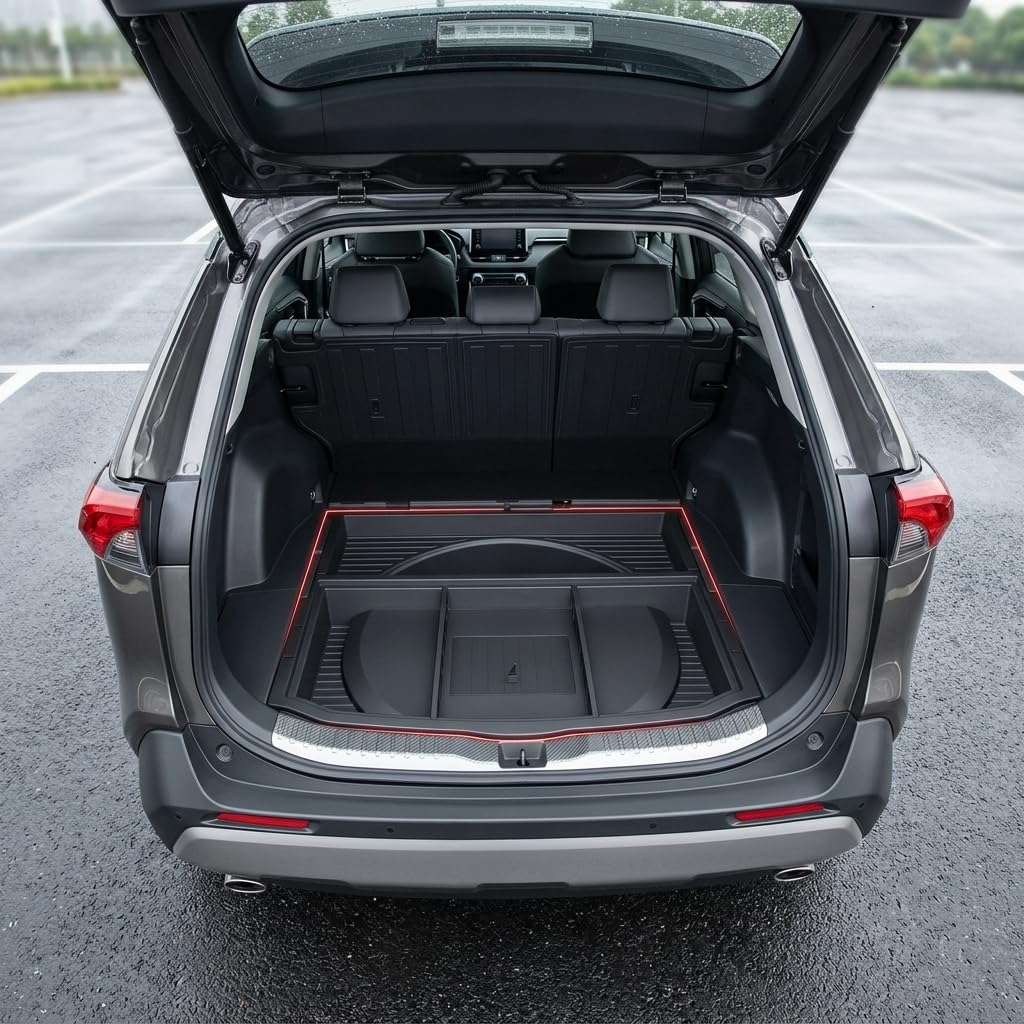 Car Trunk Organizer Organizer Bagagliaio Contenitore Vano Sottopavimento Cassettino per Gestione Attrezzi E Accessori Auto Adatto a 2026 E Sesta Generazione Spostamenti Lavoro Vacanze