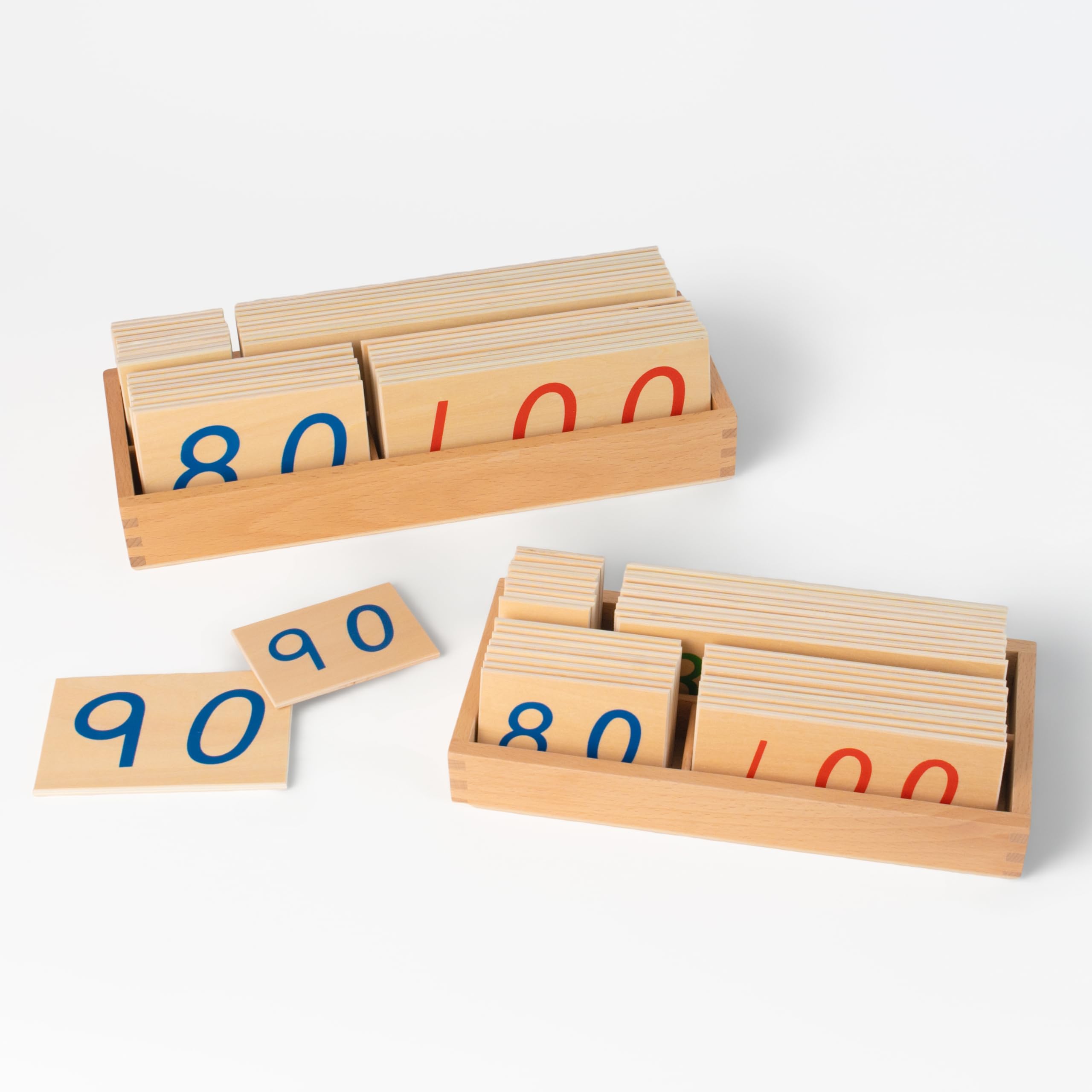Montessori Matemáticas Materiales – Juguete educativo de madera para números y cálculo, preescolar y primaria, educación en casa y aula a partir de 3 años (Montessori grandes dígitos de