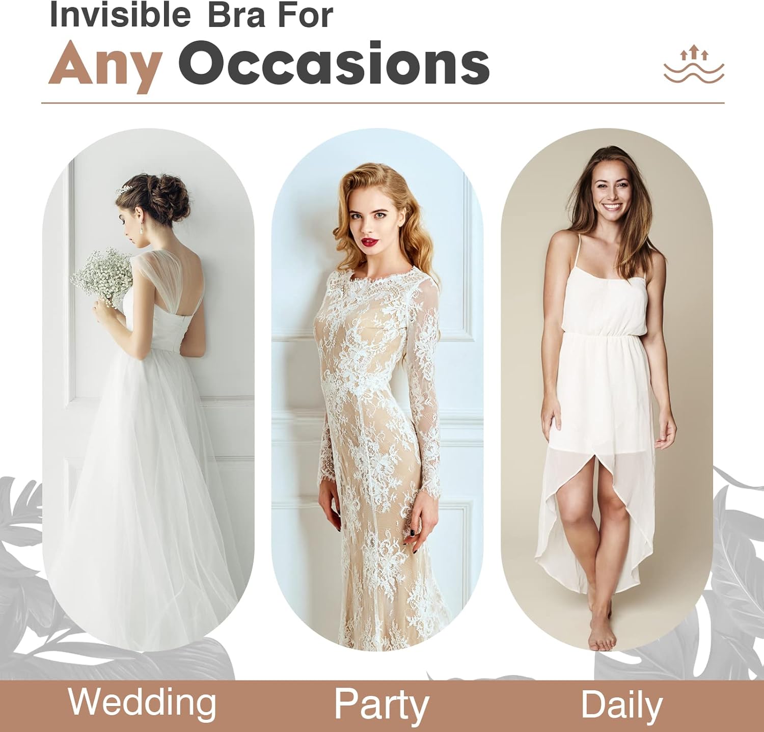 Sticky Bra Push Up 2 Pack Sticky Adhesive on Invisible Silicone Bra Boobs for Large Breasts Boobsfor Women Bras Reusable - Image 5