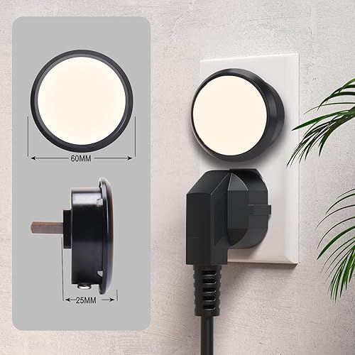 Miniatura 4 de Luz nocturna, luces nocturnas enchufables a la pared, paquete de 2, luz nocturna LED con sensor de atardecer a amanecer, blanco suave de 3000 K,