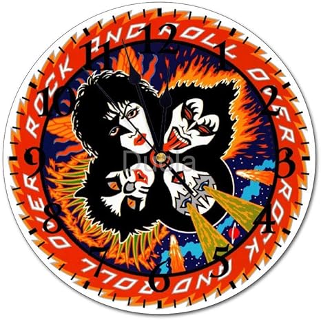 Amazon キッス Kiss ロックバンド ホームオフィスの学校のための円形の非カチカチの壁時計dia25 Cmの家の装飾的な卓上時計 置き時計 掛け時計 オンライン通販