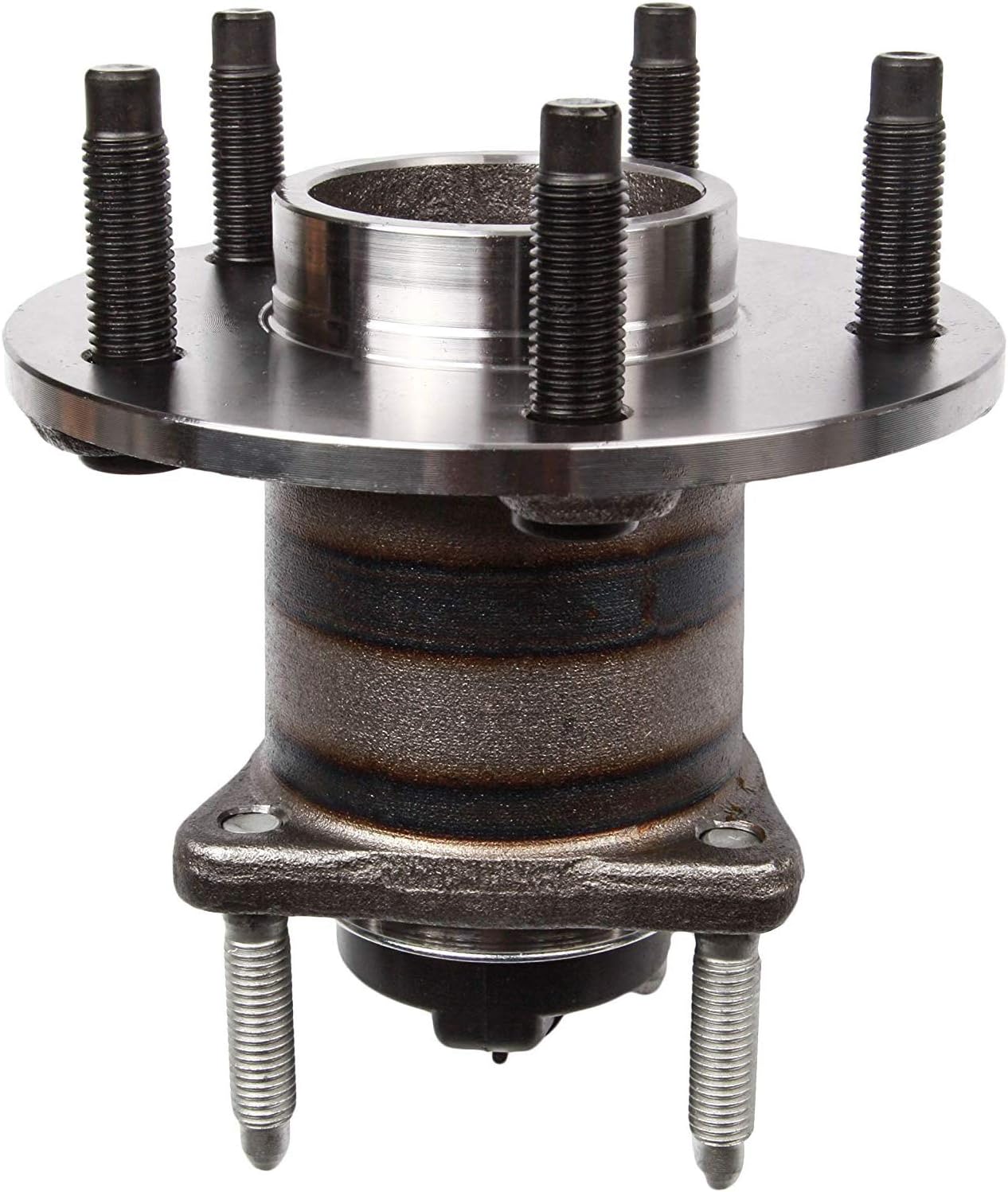 MotorbyMotor 512285 Rear Wheel Bearing and Hub Assembly w/5 Lugs Fits for Chevrolet Cobalt HHR Malibu, Pontiac G6 Saturn Aura Low-Runout OE Directly Replacement Hub Bearing w/4-Wheel ABS