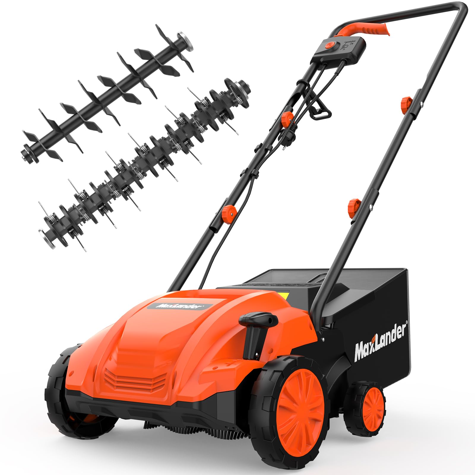 MAXLANDER Lawn Scarifier/Aerator/Rake Corded 1500W – 30L Box, 10m Cable