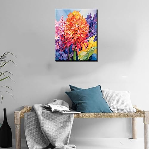 Vista 33 de Pintura artística de acuarela amarilla por número para adultos, principiantes, estudiantes, niños, regalo ideal de cumpleaños, aniversario, plantas