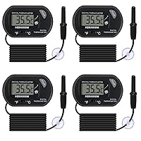 Vista 7 de Termómetro digital para acuario con pantalla LCD grande, termómetro de reptil para vehículo, terrario, pecera, refrigerador