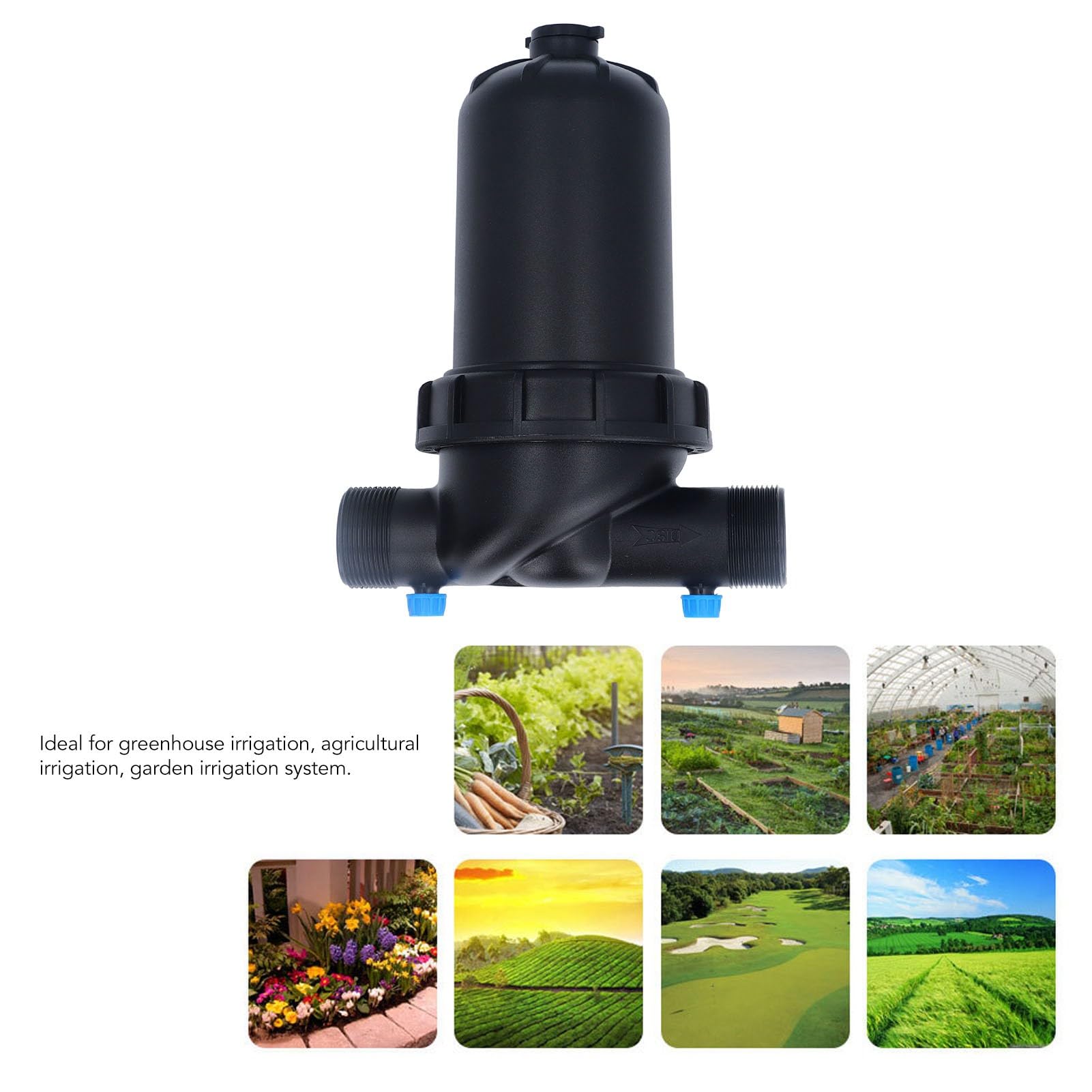 Filtro per irrigazione a goccia di tipo T, filtro per irrigazione per giardinaggio e agricoltura, resistente ai raggi UV con tecnologia a microspruzzo, design facile da pulire per (Filtro a disco da