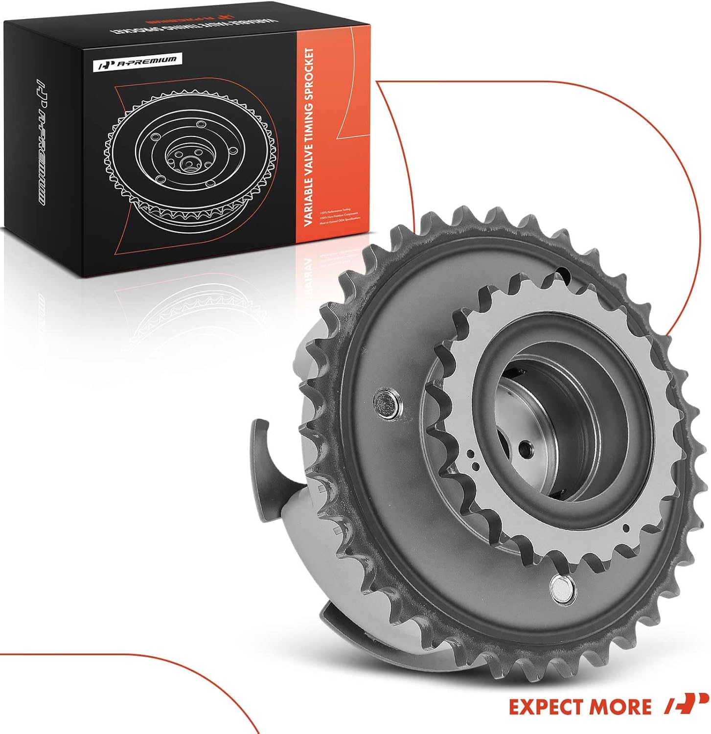 A-Premium Intake Engine Variable Valve Timing (VVT) Sprocket Camshaft Adjuster Phaser Compatible with Toyota Tacoma 2005-2015, Tundra 2005-2011, 4Runner 2003-2009, FJ Cruiser 2007-2010, 4.0L