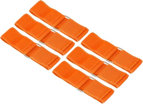 PATIKIL Bandas de carreras de 3 patas, paquete de 6 corbatas elásticas de nailon para fiestas de cumpleaños al aire libre, campo, día, carnaval,