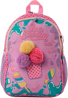 Mochila Infantil, Modelo Ice Pop M, Mochila Mediana, Capacidad 14 L, 2 Compartimentos, 2 Bolsillos para Botella, Organizador Interno, Correas Acolchadas, Resistente y Duradera, Color Rosa