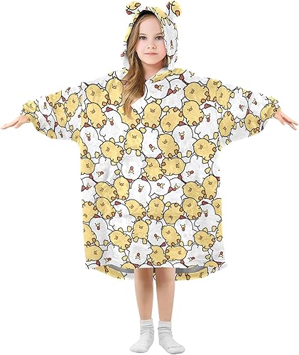 Wearable Blankets for Kids, Soft Warm Cozy Oversized Blanket Hoodie, Gifts 3-14 Y Boys Girls Teens with Pocket