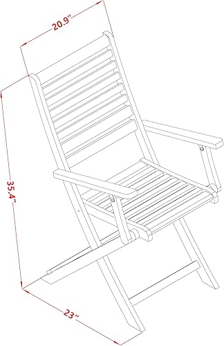 Miniatura 13 de East West Furniture MNBS3CANA - Juego de 3 piezas de bistró para conversación al aire libre que contiene una mesa de centro redonda de madera de