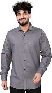 Anand Men's, Solid Full Sleeves Regular Fit Cotton Shirt - White_Men_MD_SHCL09_XL Price In India