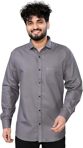 Anand Men's, Solid Full Sleeves Regular Fit Cotton Shirt - White_Men_MD_SHCL09_XL