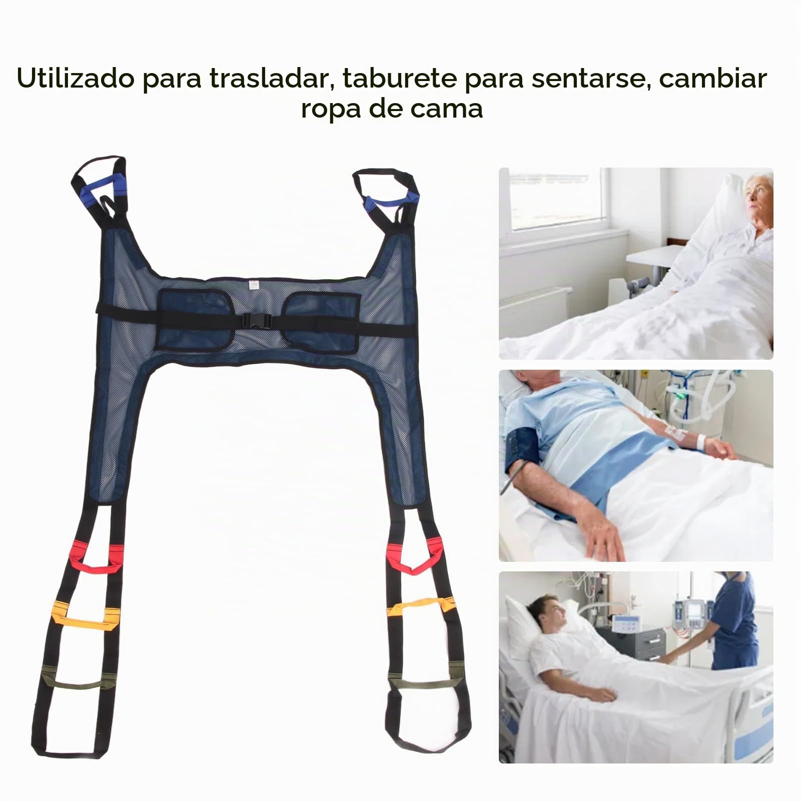 Arnés De Elevación para Pacientes De Cuerpo Completo, Eslinga para Aseo De Nylon Acolchado Ayuda De Transferencia para Elevación De Pacientes para Entrenamiento para Caminar De Pie Mall