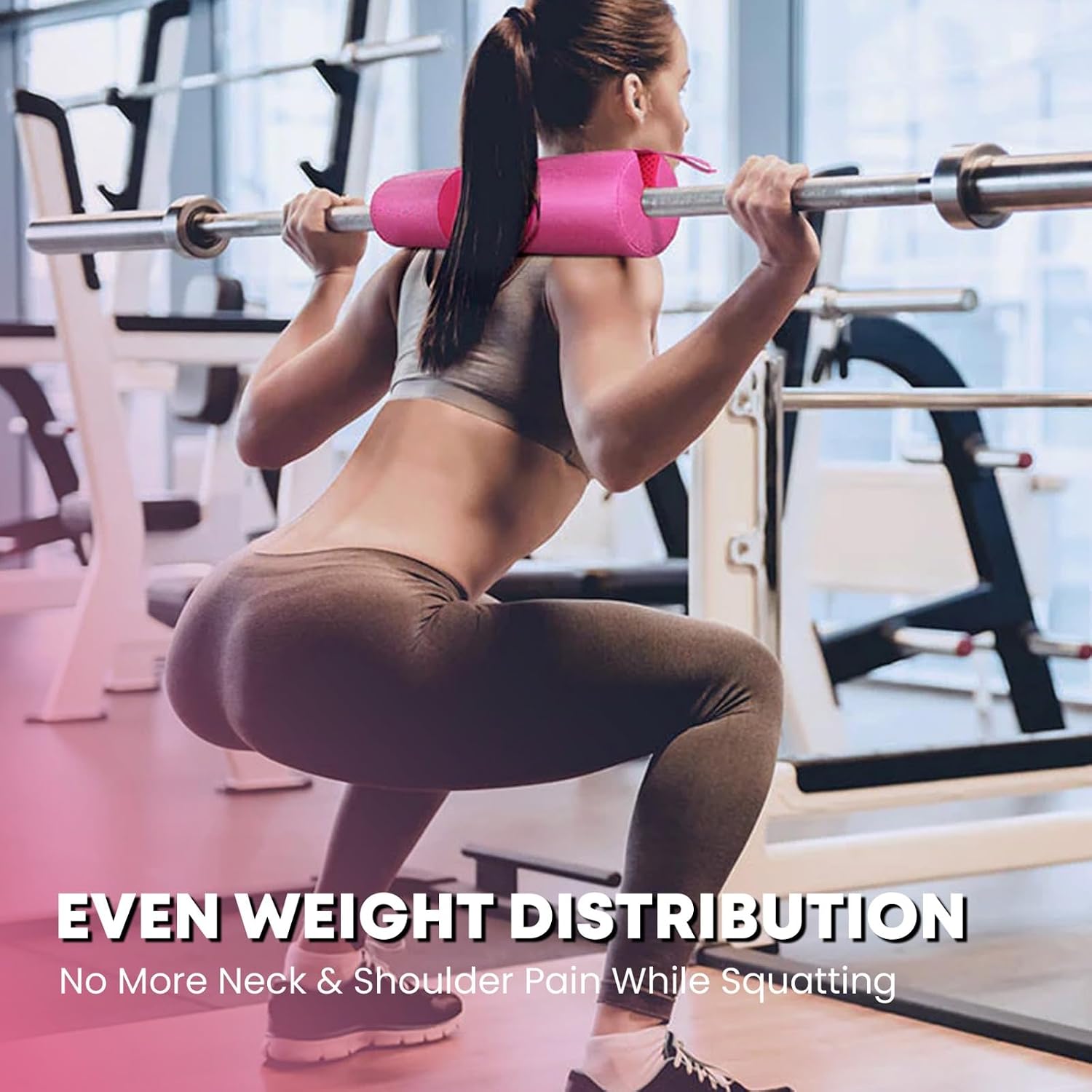 Advanced Squat Pad - Barbell Pad for Hip Thrusts, Squats & Lunges - Neck & Shoulder Squat Bar Pad Cushion Support Foam for Extra ComfortPremium Squat Pad