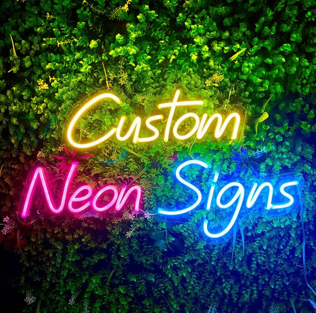 Custom Neon Signs for Wall Decor, Personalized Signs for Wedding Light, LED Light Sign for Bedroom Birthday Party Bar Salon Logo, Neon Sign Custom LED Sign Custom for Girlfrend Wedding Gift