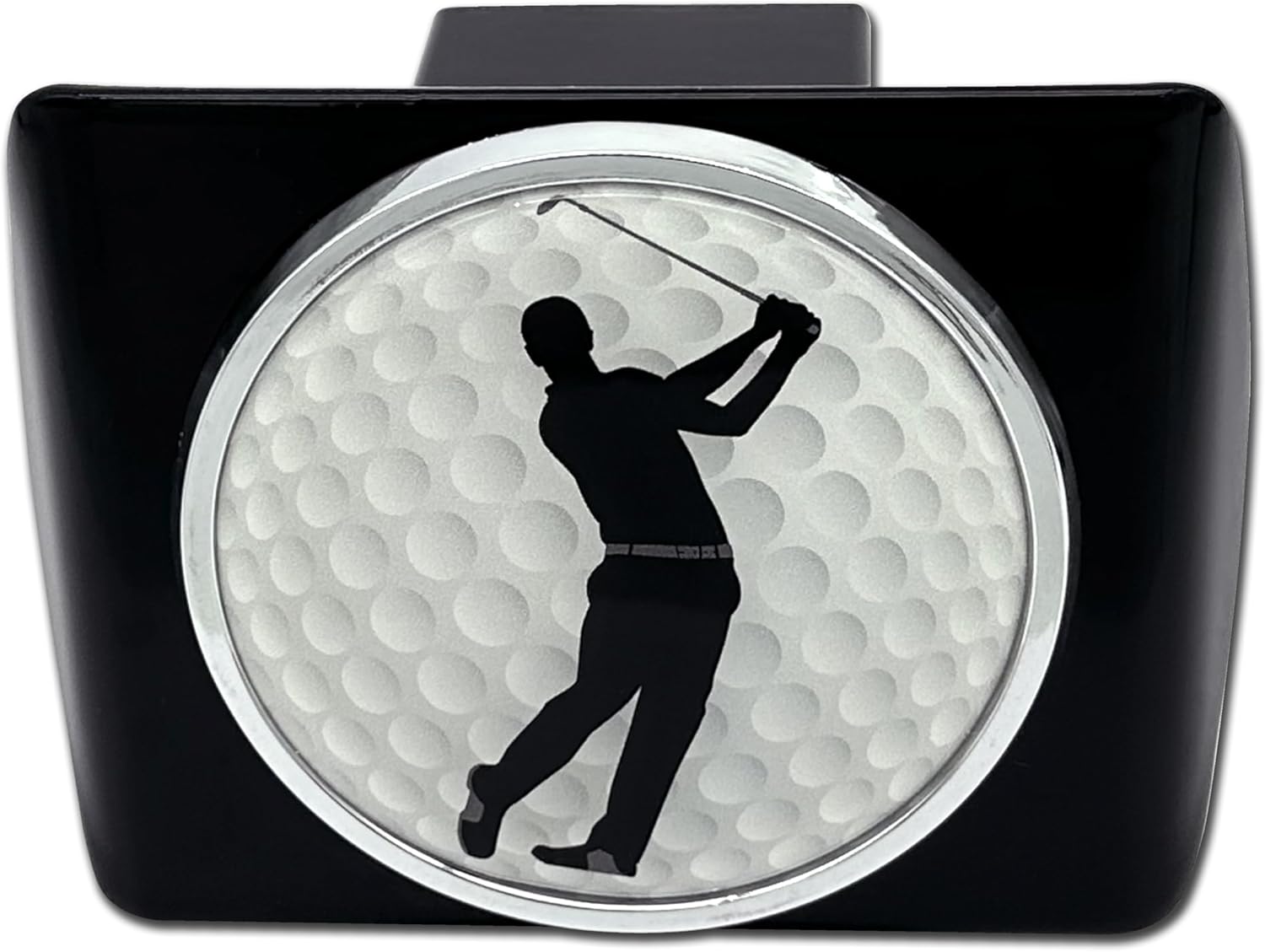 Elektroplate Golf Ball All Metal Black Sports Hitch Cover for Trucks and SUVs | Fits Standard 2" Trailer Hitch Receivers | Premium Weatherproof