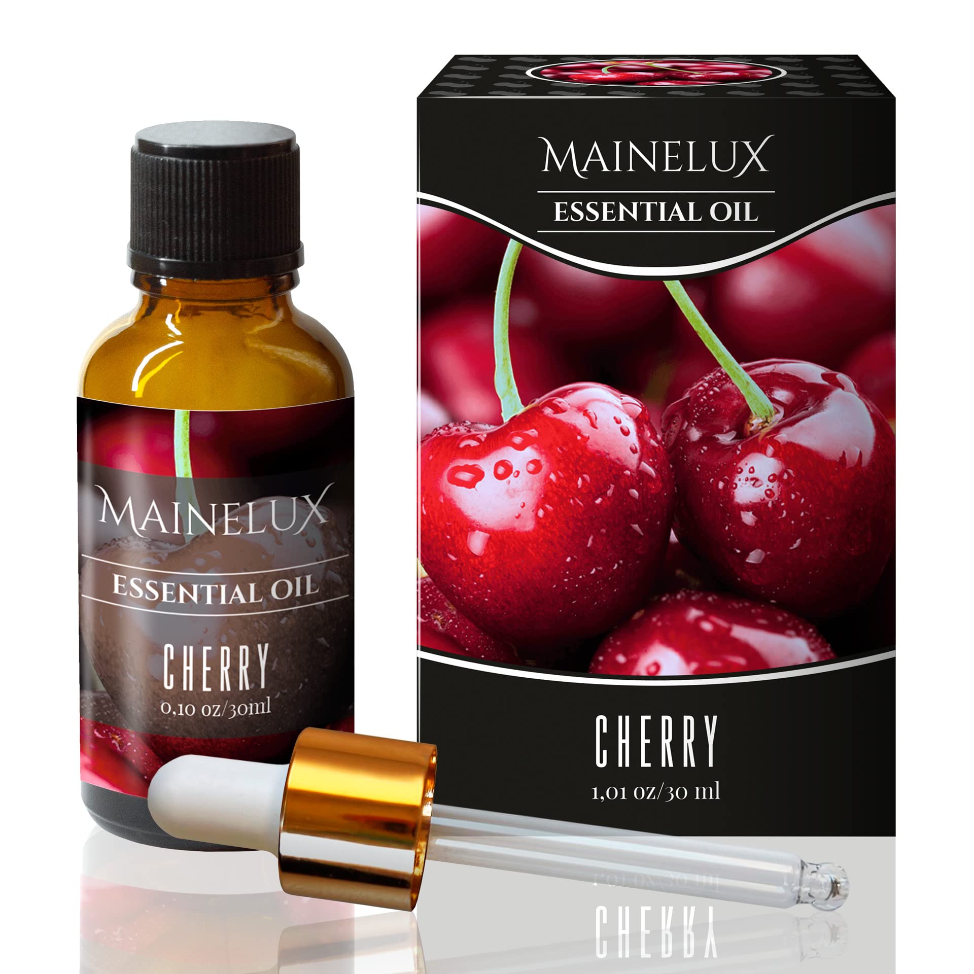 MAINELUX Cereza Aceites Esenciales para Humidificador Difusor 1 x 30 ml,100% Puro Aceites Esenciales Naturales Aceite Perfumado, Aromaterapia.