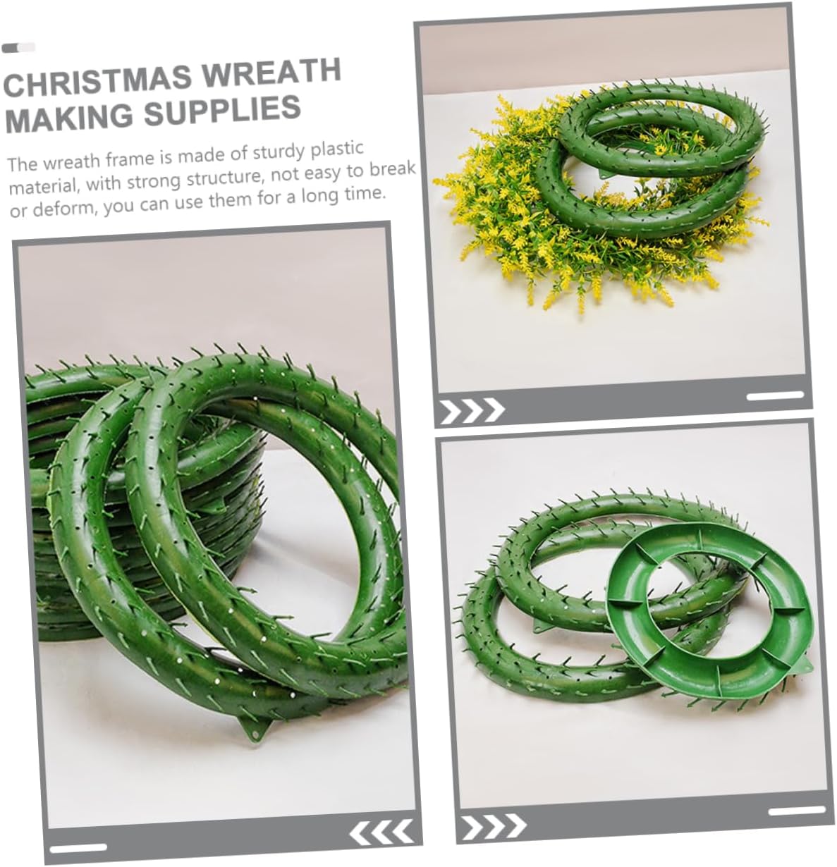 Didiseaon 4pcs Plastic Wreath Frames for Crafts Versatile Wreath for Flower Garlands Holiday Decor Christmas Making Plastic Hoops