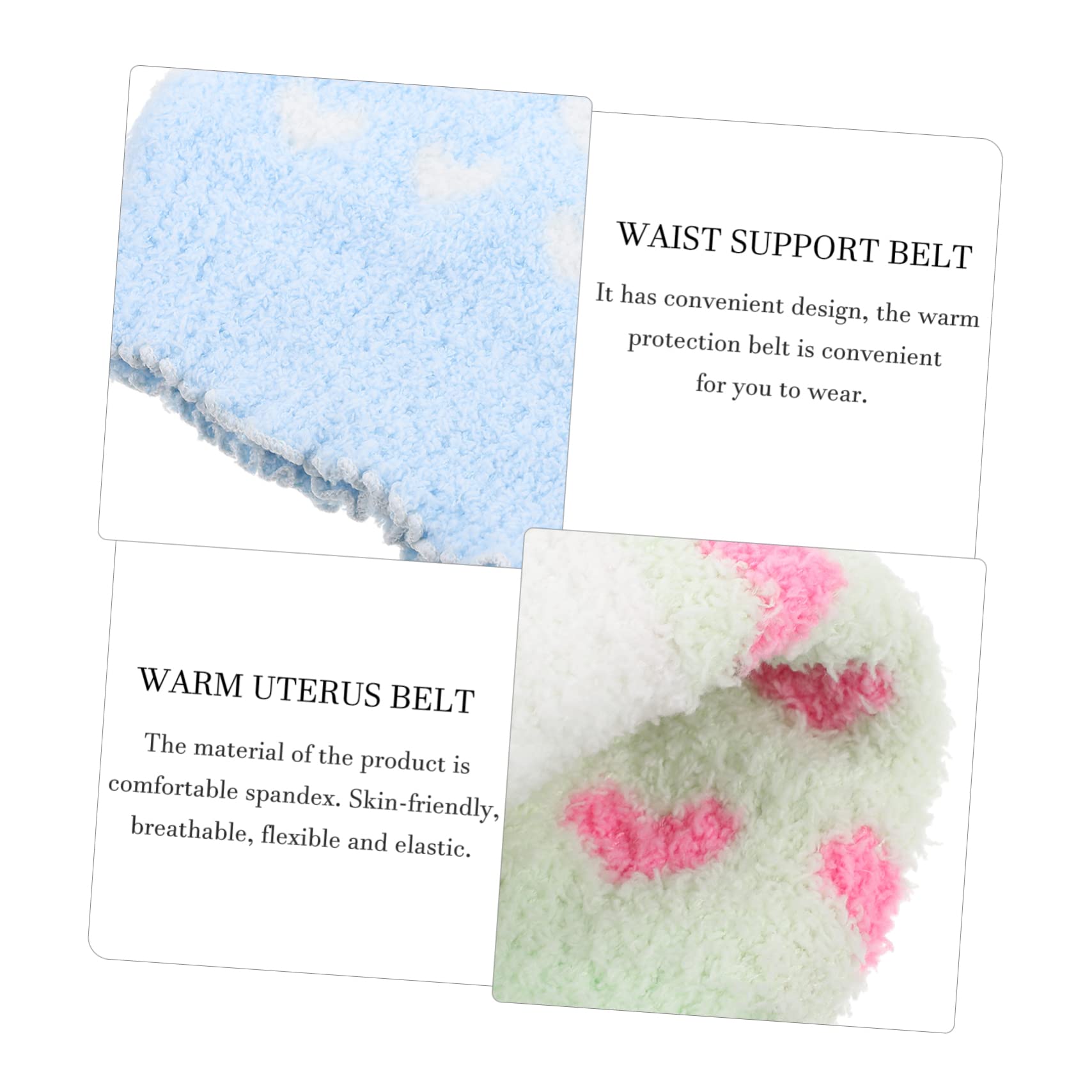 HOUDERCO 2Pcs Warm Lumbar Support Belt for Winter Protective Waist Strap for Unisex Spandex Waist Support for Skiing Camping Hiking Outdoor Activities