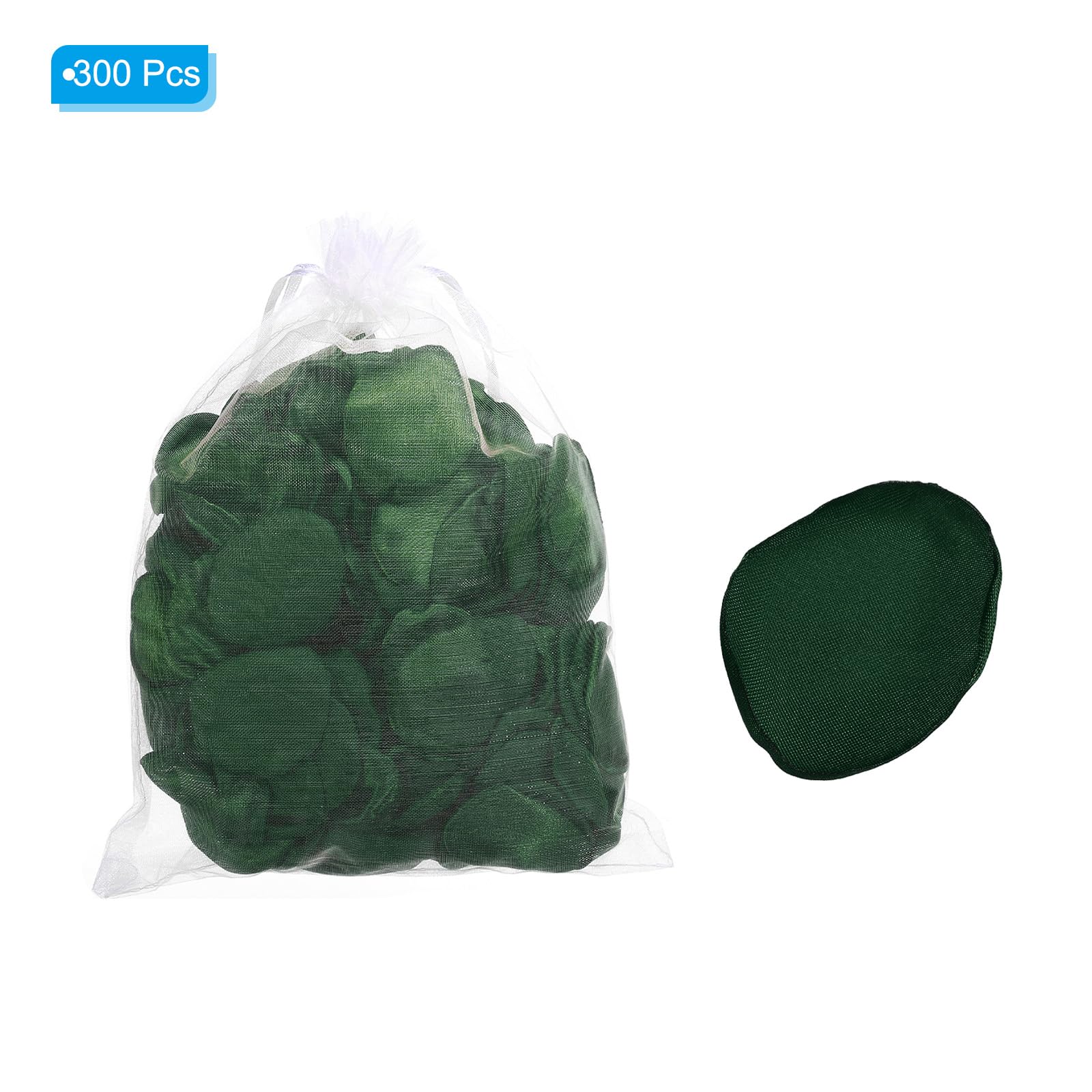 PATIKIL Silk Rose Petals, 300 Pcs Artificial Flower Petals for Wedding Decorations Romantic Night, Aisle Scatter Petals, Dark Green - Image 3