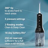 Philips Sonicare Irrigatore Orale Power Flosser 3000 cordless - Per denti e gengive - Nero modello HX3826/33, Sonicare 3000, Nero - 3