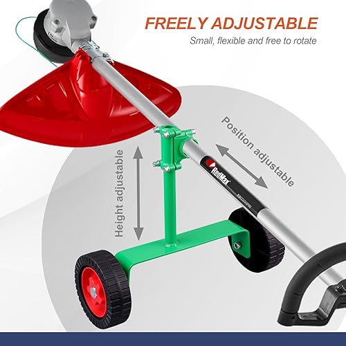 Miniatura 6 de Accesorio de rueda de soporte ajustable de 1.024 in (1 pulgada) y 1.102 in (1.1 pulgadas) para recortadora de cuerdas