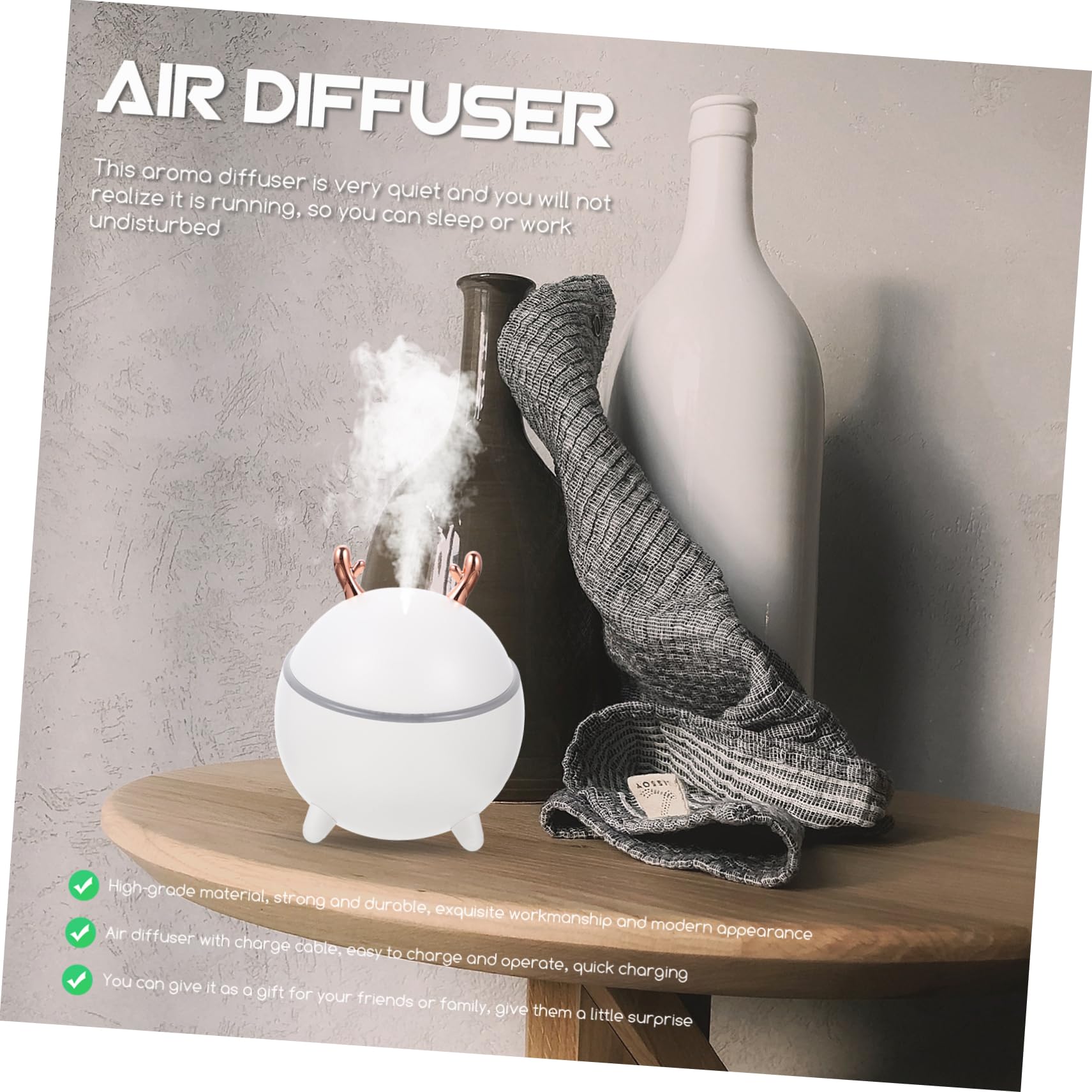 MAGICLULU 2sätze Diffuser Luftbefeuchter Tragbarer Ätherischer Öldiffusor Mit Usb-ladekabel Für Büro Und Zuhause Leise Aromatherapie Für Entspannende Atmosphäre Für Schlaf Und