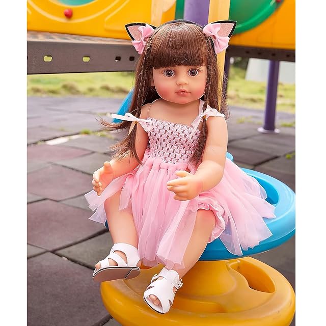 Foto 6 de 8 de ZIYIUI Muñeca Reborn 22 Pulgadas 55 Cm Realista Chica Completa Cuerpo Silicona Vinilo Hecho a Mano Bebe…