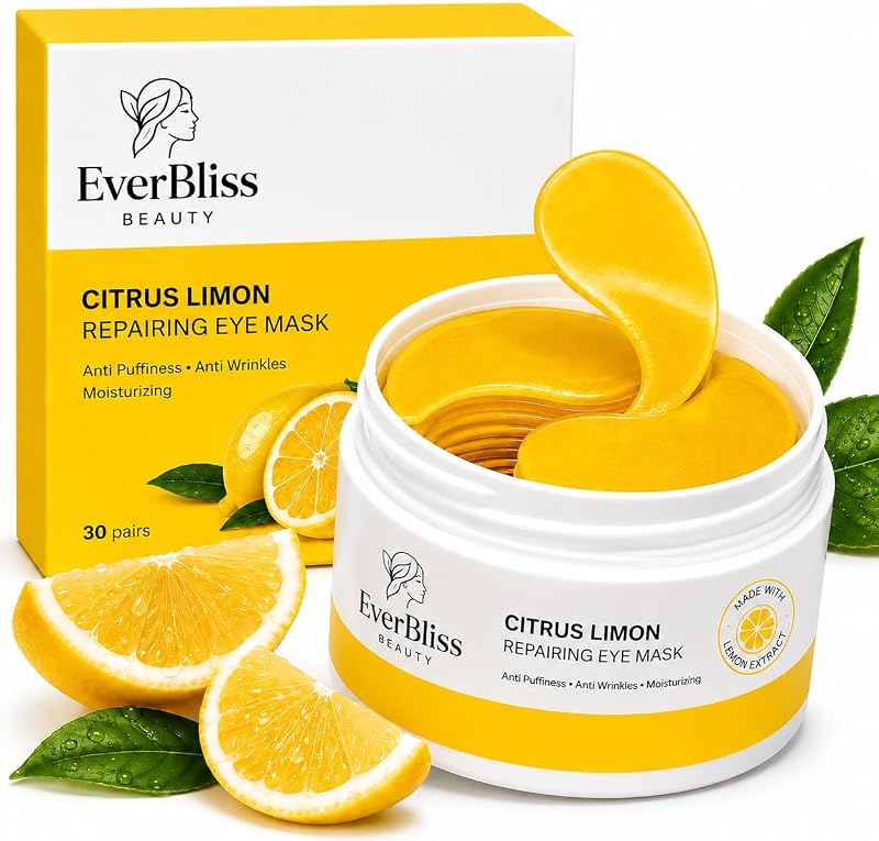 Máscara para a região dos olhos com limão EverBliss Beauty – Pacote com 60 pares