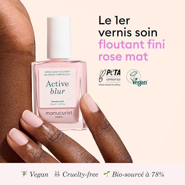 Manucurist – Vernis à Ongles Soin Floutant Active™ Blur (Rose Poudré Mat) Bio-Sourcé – Vernis Durcisseur Ongle Perfecteur, Effet Rose Mat Velouté, Soin Ongle Fortifiant & Lissant - 2