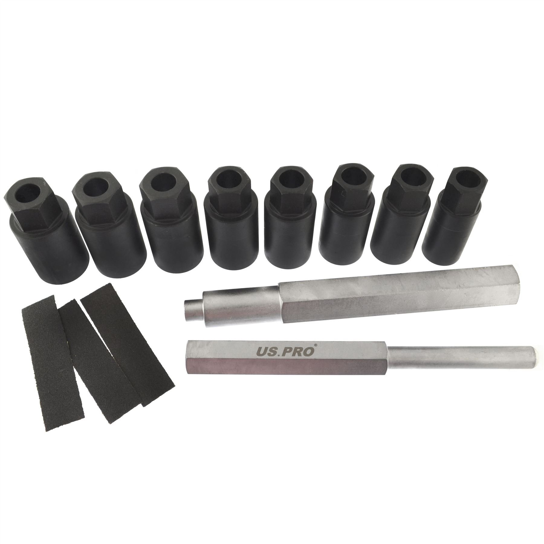 AB Tools-US Pro zestaw do usuwania nakrętek / śruby/zaślepki piasty / run zestaw 18-25 mm 10 szt. AT248