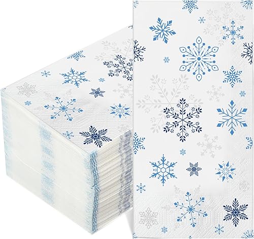 Containlol 120 servilletas de papel para invitados de Navidad, desechables, toallas de mano para baño, Navidad, invitados, toallas de invierno,