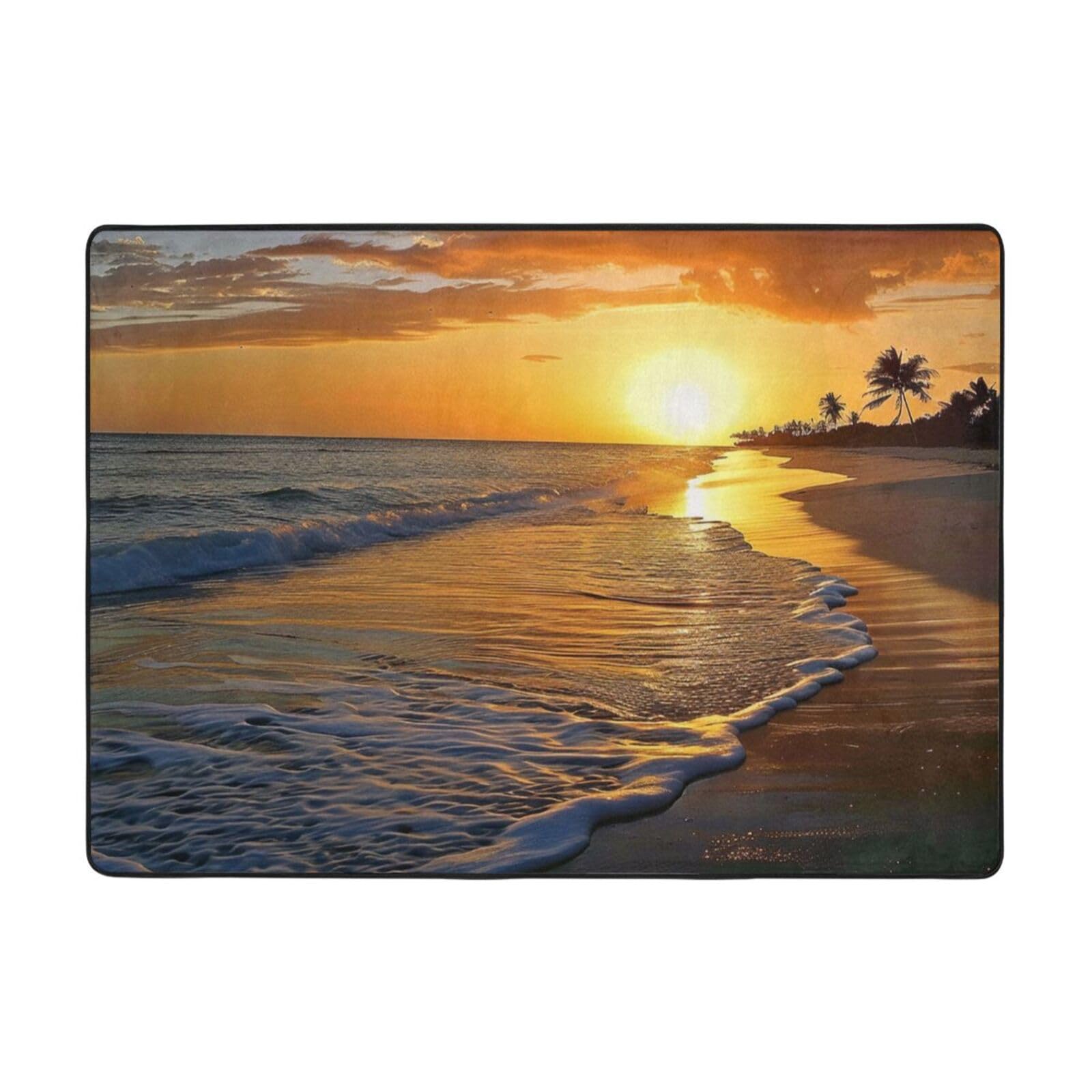 Tapis de salon coucher de soleil pour créer une ambiance évasion à la maison