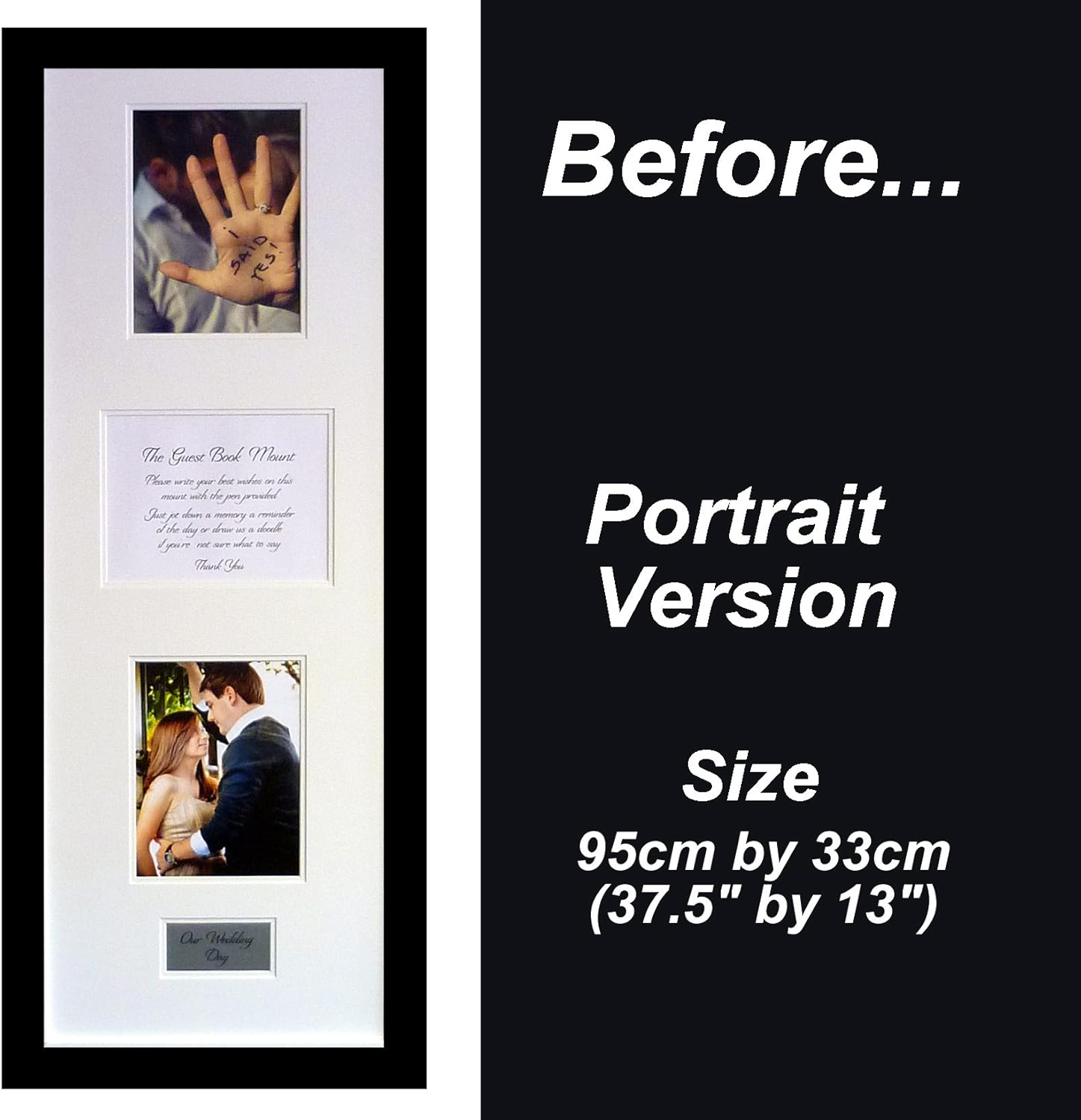 Panoramic Wedding Guest Book Signing Frame Contemporary alternative