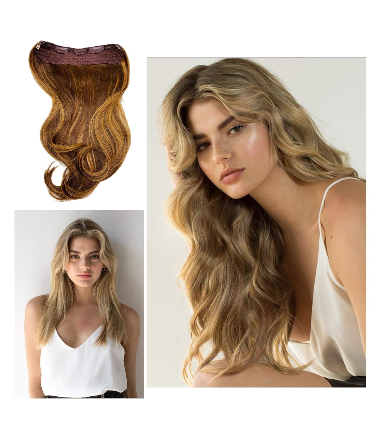 Soho Style Aura19 S15-19" Invisible Wired Halo Futura Hair Extension With Transparent Fish Wire Hairpiece
