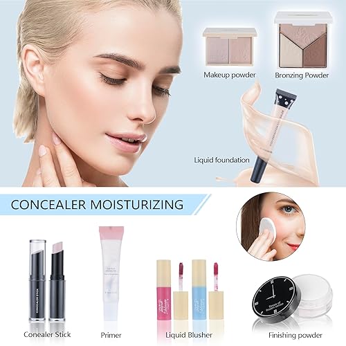 Miniatura 6 de Kits de maquillaje para niñas y adolescentes, set de regalo de maquillaje para mujeres con paletas de sombras de ojos, pinceles, brillo de labios,