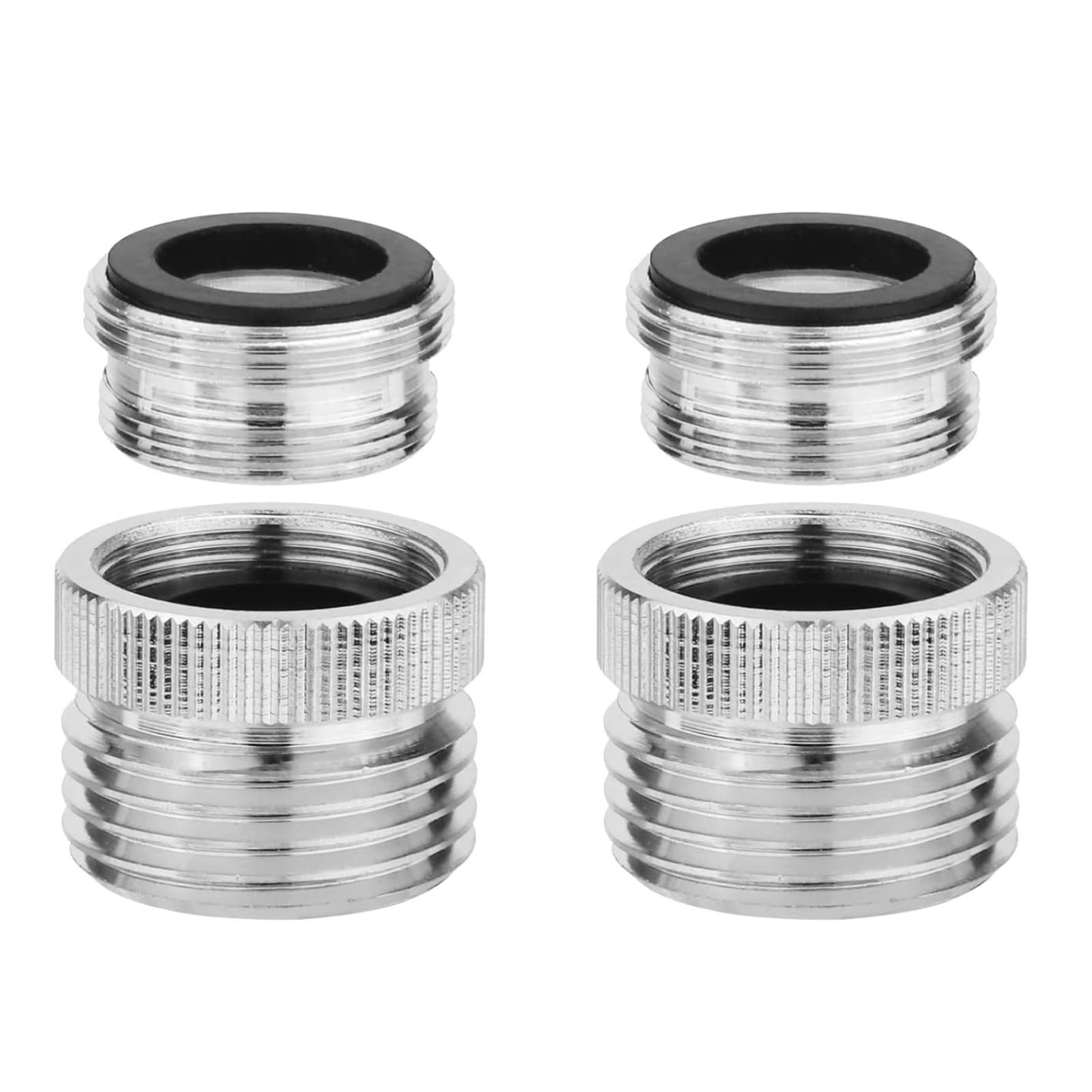 2PCS Faucet Adapter, 22 Internal Thread to 3/4 GHT External Thread Connector, Faucet Hose Attachment Sink Adapter for Kitchen and Bathroom
