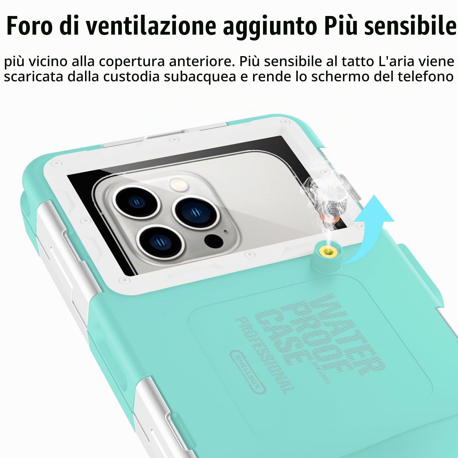 Custodia Impermeabile Smartphone IPX8 Porta custodia cellulare impermeabile 15m Subacquea compatible per iPhone 17 Pro 17 Air 16 15 Plus 12 13 14 15 16 17 Pro Max 16 15 14 Pro Samsung S25 S24 Ultra