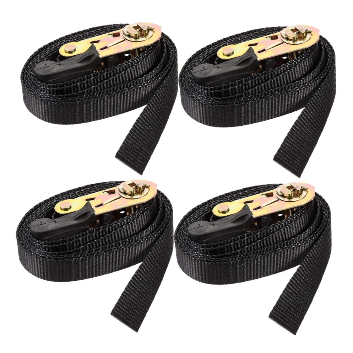 Sangles D'arrimage à Cliquet Robustes 4 Pièces en Polyester et Fer