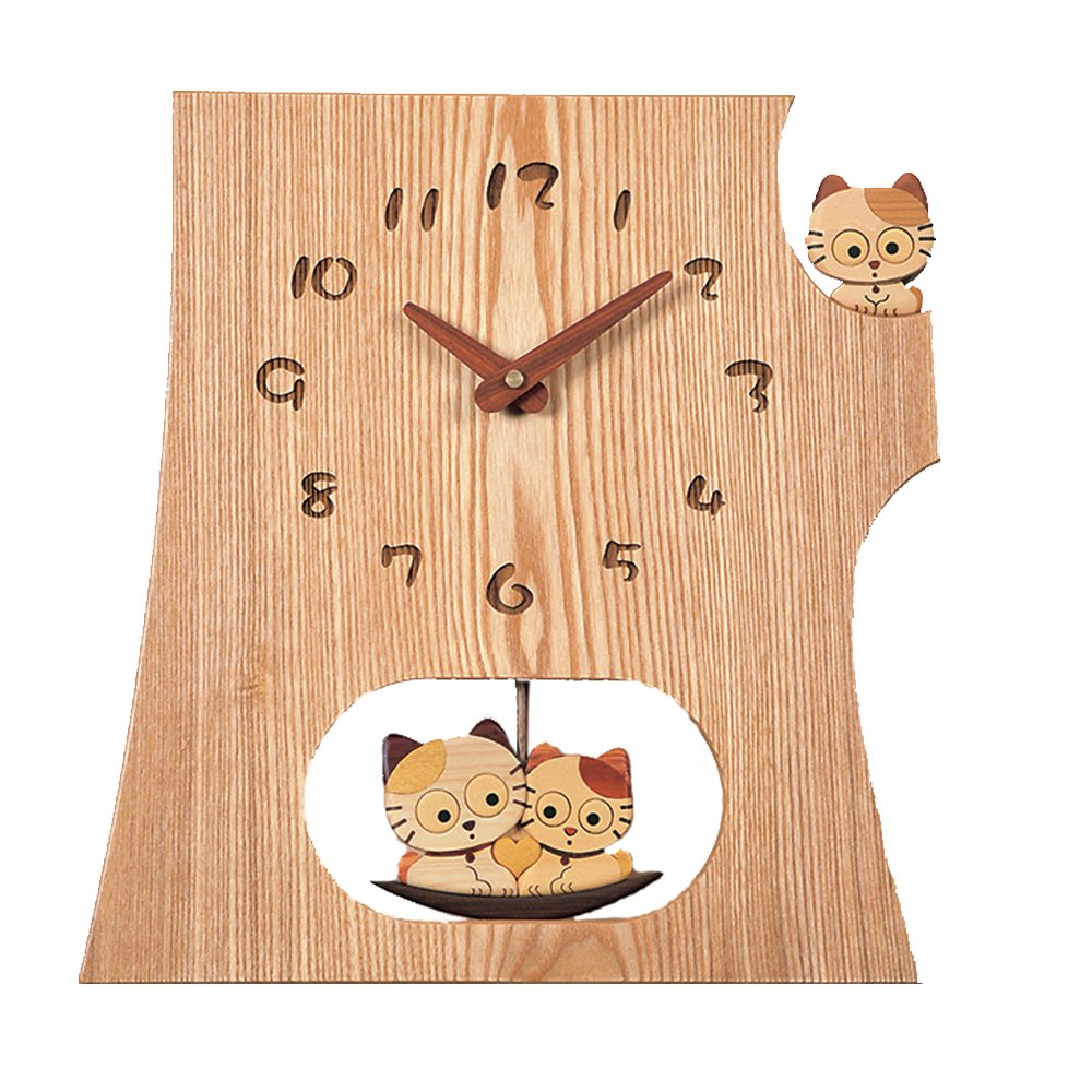 旭川家具 工房ペッカー 切株振り子時計 ねこ F41-3(中古品) Amazon.co.jp: 旭川家具 工房ペッカー 切株振り子時計 ねこ F41-3