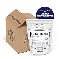 Vista 8 de Sal marina natural de grano grueso, sal marina a granel sin gluten para uso comercial, sal gruesa sin aditivos artificiales, 40 libras, supertienda