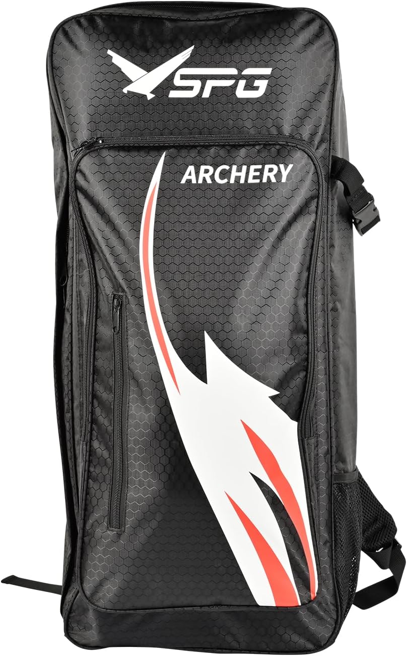 SPG Recurve Bow Case Archery Bow Backpack Multi-Pocket Bow Storage Bag | Portable Bow Backpack with Inner Pouch,Large-Capacity,Multi-Pocket,Storing Hunting and Shooting Accessories for Archer