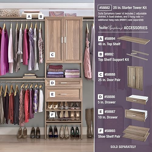 Miniatura 5 de Cubículo ClosetMaid SuiteSymphony de 25 x 6 pulgadas